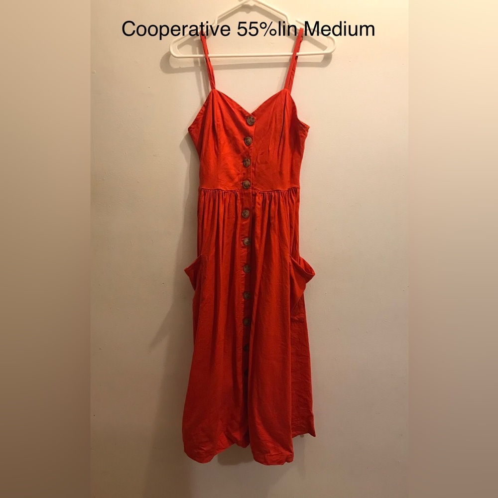 Summer red orange dress